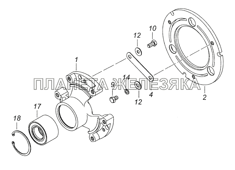 740.30-1317520 Ступица вентилятора с фрикционным диском КамАЗ-6520 (Euro-2, 3)